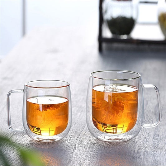 Double-layer Simplicity Borosilicate Double Layer Glass Cup