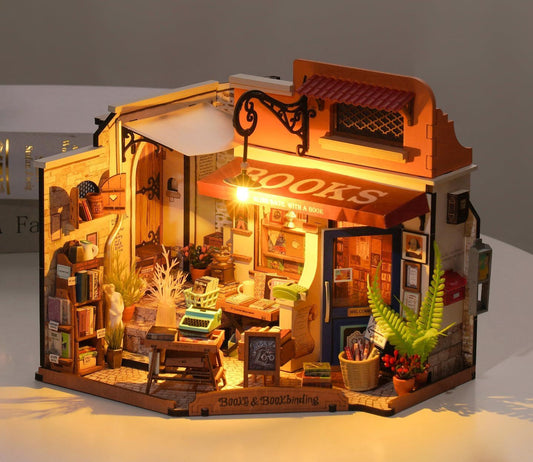 Miniature House Kit Corner Bookstore