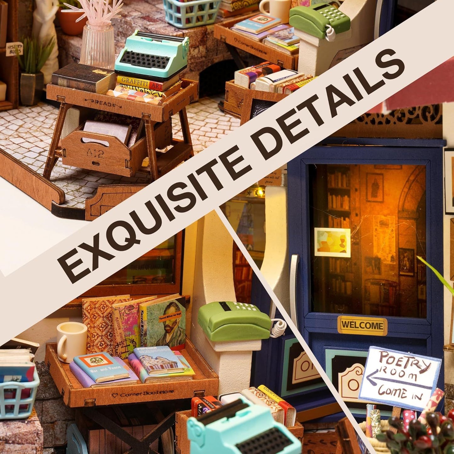 Miniature House Kit Corner Bookstore