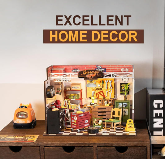 DIY Miniature House Kit Garage Workshop