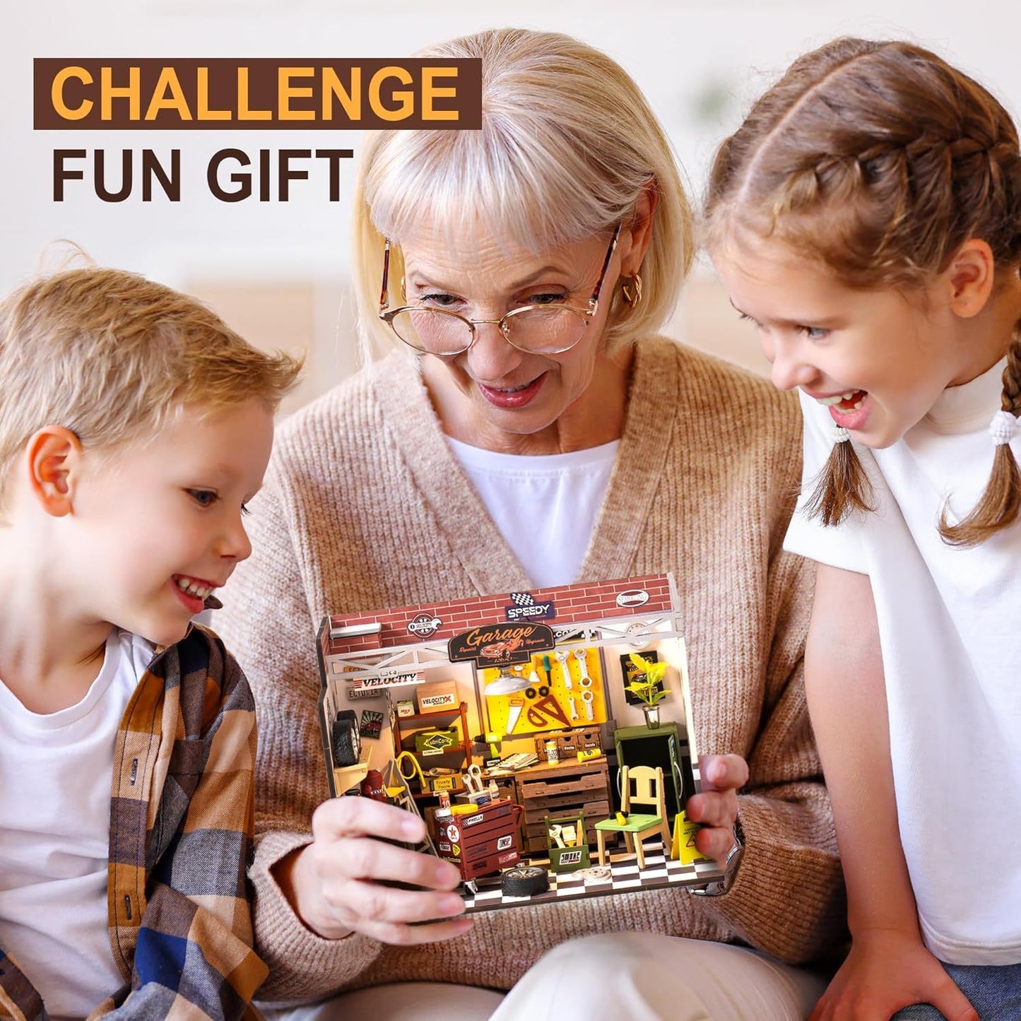 DIY Miniature House Kit Garage Workshop
